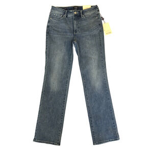 NWT‎ NYDJ High Rise Marilyn Straight Jeans In Hayden Valley Light Wash Size 6